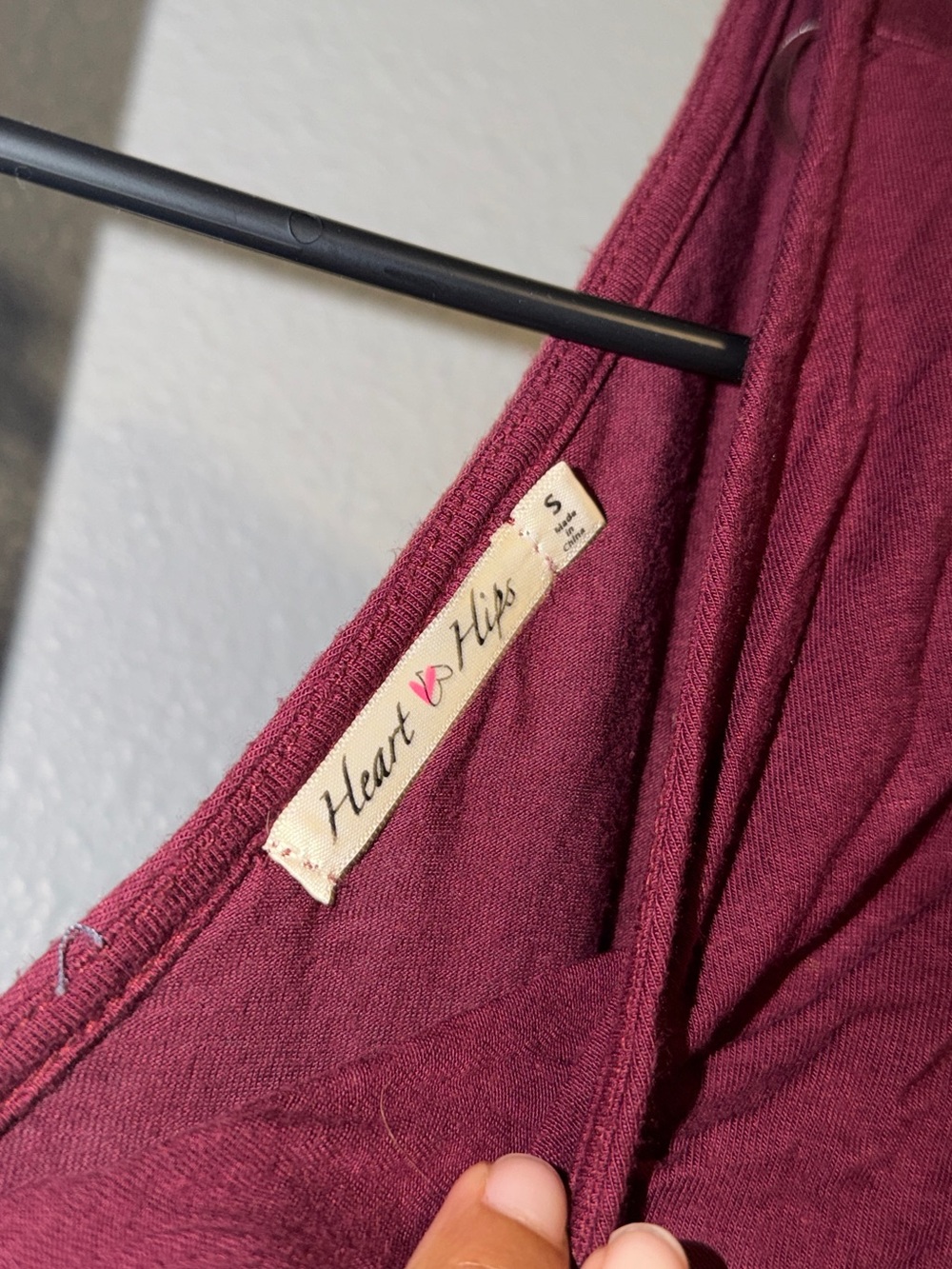 Heart Hips Long Sleeve Ruched V-Neck Bodycon Dress - Burgundy - Picture 3 of 3